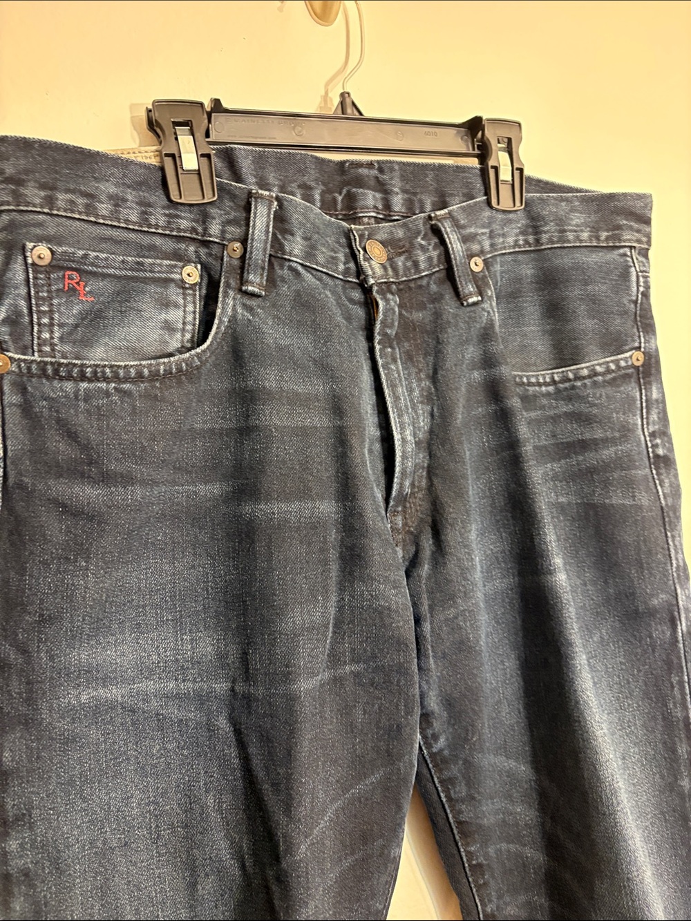 Polo by Ralph Lauren Dark Blue Bootcut Jeans with Red RL Stitch